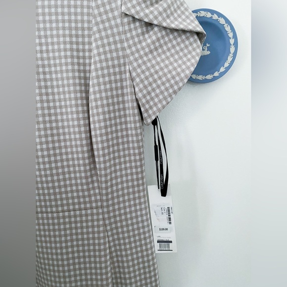 NWT Calvin Klein Gingham Cap Sleeve Dress - Picture 2 of 4